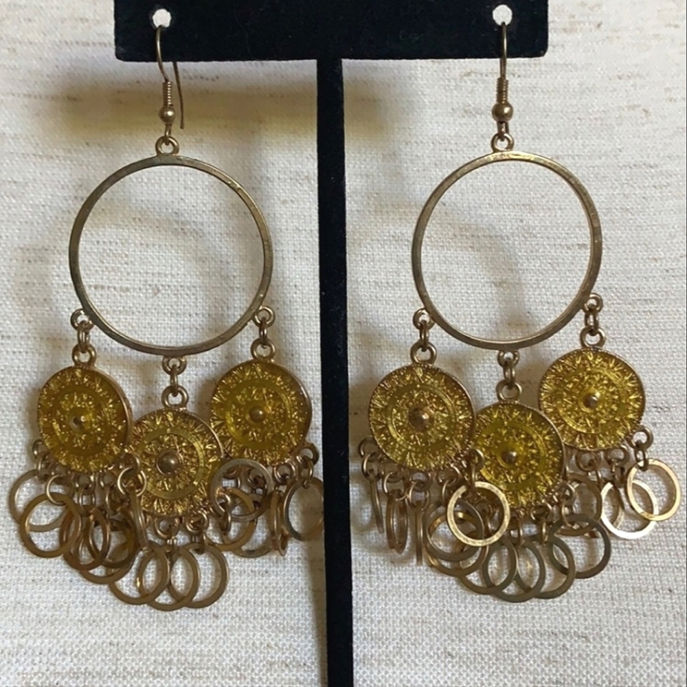 Vintage Gold Dangle Earrings
